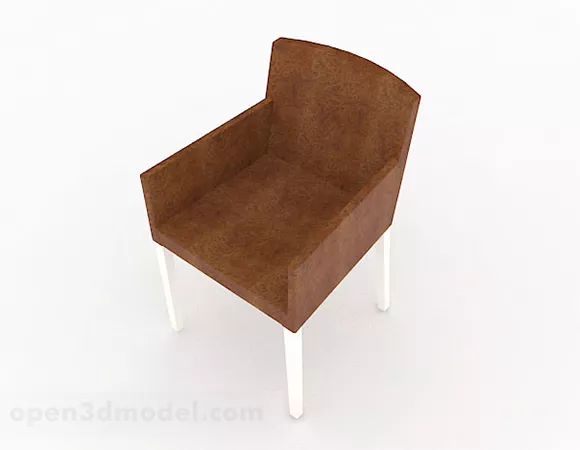 Brown Wooden Chair 3d model Brown Wooden Chair 3d model