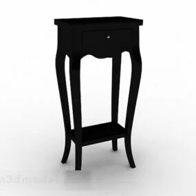 Brown Wooden Decorative Table 3d model