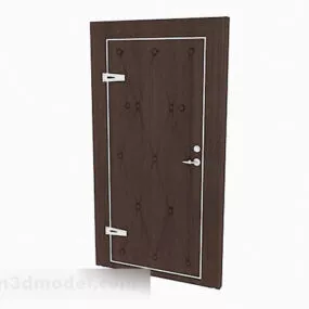 Brown Wooden Door 3d model