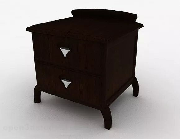 Bedside Table With Nightstand 3d model