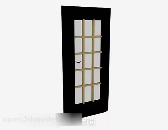 Brown Wooden Home Door 3d model Brown Wooden Home Door 3d model