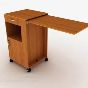 Brown Wooden Multi Functional Cabinet 3d model