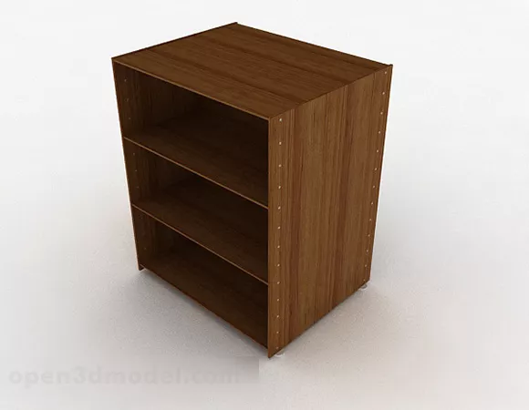 Brown Wooden Simple Bedside Table 3d model Brown Wooden Simple Bedside Table 3d model