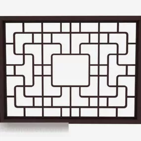 Brown Wooden Window Pattern 3d model