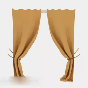 Brown Yellow Curtain 3d model