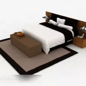 Business Hotel Double Bed 3d model