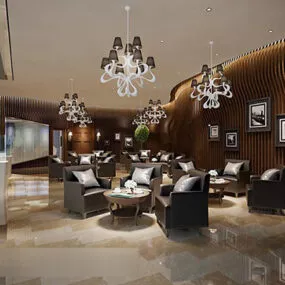 Cafe Space Interior 3d model