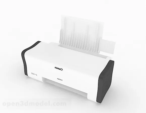 Small Printer A4 Size 3d model