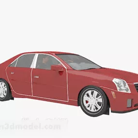 Red Sedan Car V1 3d model