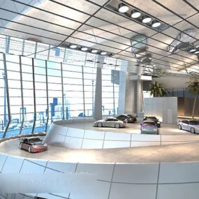 Car Show Showroom Interior 3d model