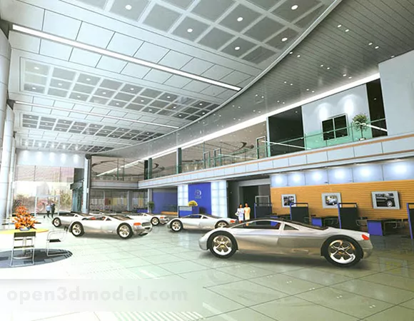 car Showroom Interior 3d model car Showroom Interior 3d model