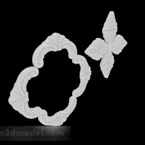 Carved Flower Decoration 3d model