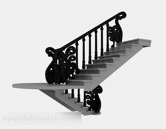 Carved Stairs 3d model Carved Stairs 3d model