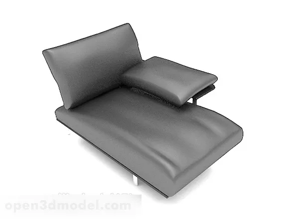Casual Black Single Sofa 3d model Casual Black Single Sofa 3d model