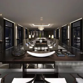 Casual Restaurant Interior 3d model