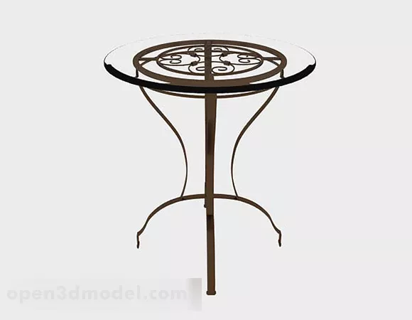 Casual Simple Glass Table 3d model Casual Simple Glass Table 3d model