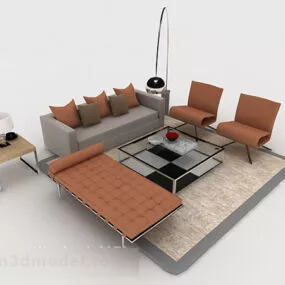 Casual Simple Sofa 3d model