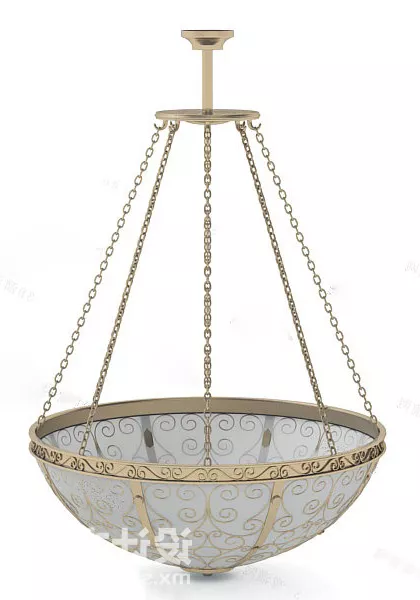 Luxury Hanging Ceiling Lamp 3d model Luxury Hanging Ceiling Lamp 3d model