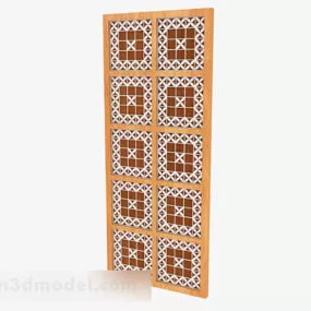 Checkered Wooden Partition 3d model