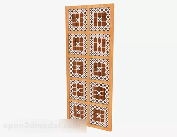 Checkered Wooden Partition 3d model Checkered Wooden Partition 3d model