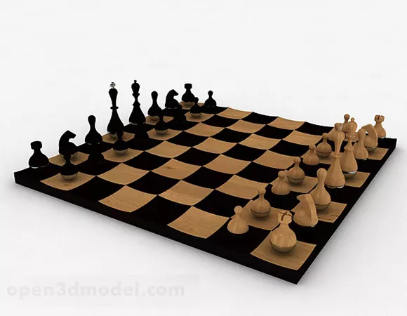 Classic Chess Game Set 3d model