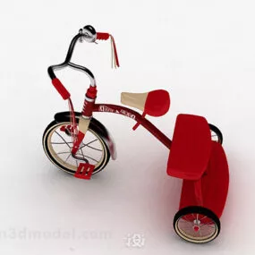 Children Red Tricycle Bike 3d model