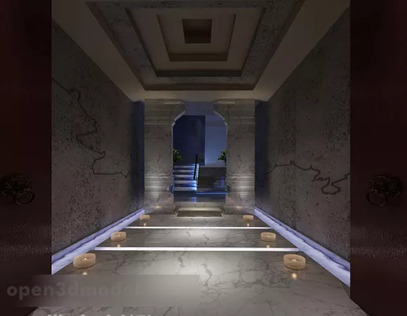 Chinese Ancient Building Corridor Interior 3d model Chinese Ancient Building Corridor Interior 3d model