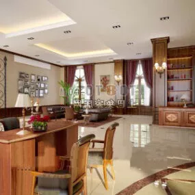Chinese Style Classical Living Room 3d model