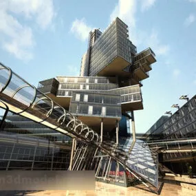 Chinese Commercial Building 3d model