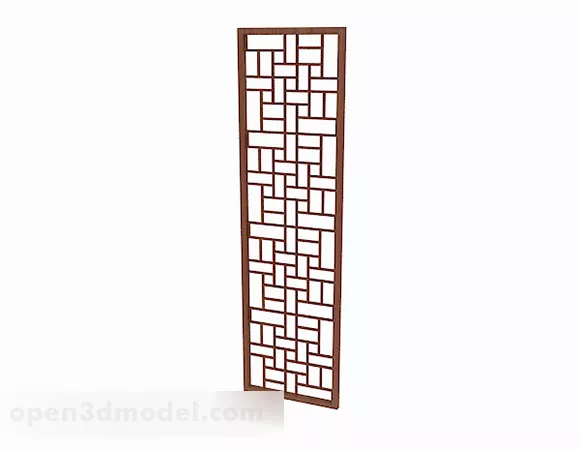 Chinese Hollowed Out Wooden Partition 3d model Chinese Hollowed Out Wooden Partition 3d model