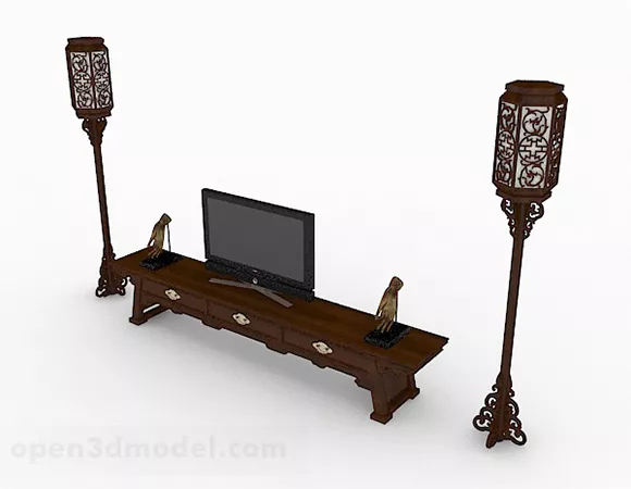 Chinese Home Tv With Speaker 3d model Chinese Home Tv With Speaker 3d model