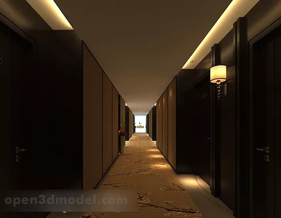 Scifi Corridor 3d model