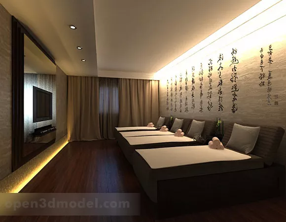 Chinese Leisure Club Interior 3d model Chinese Leisure Club Interior 3d model