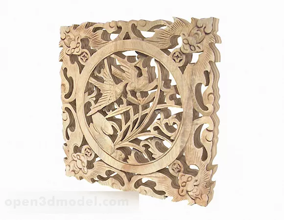 Chinese Wooden Carved Window 3d model Chinese Wooden Carved Window 3d model