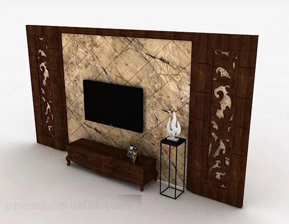Flat Television Wall Mounted 3d model