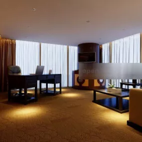 Chinese Office Interior 3d model