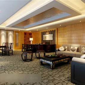 Chinese Office Furniture Interior 3d model