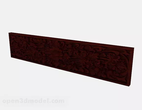 Chinese Peony Flower Decoration Screen 3d model Chinese Peony Flower Decoration Screen 3d model