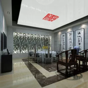 Chinese Restaurant Interior 3d model