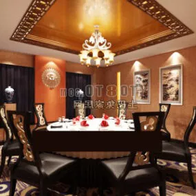 Chinese Restaurant Antique Design 3d model
