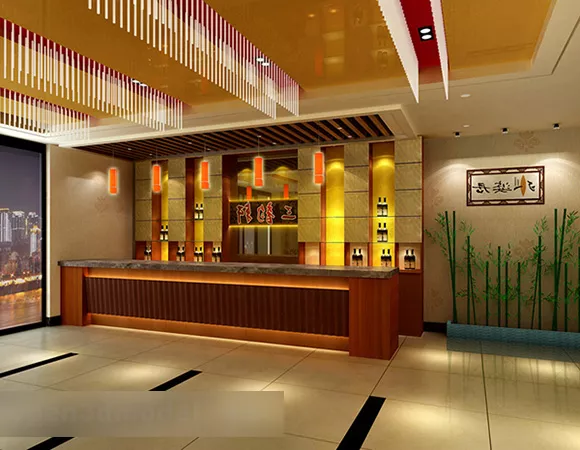 Chinese Restaurant Service Desk Interior 3d model Chinese Restaurant Service Desk Interior 3d model