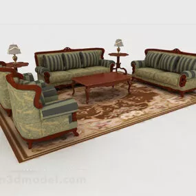 Chinese Retro Sofa 3d model