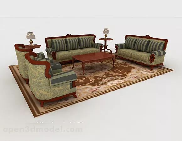 Chinese Retro Sofa 3d model Chinese Retro Sofa 3d model