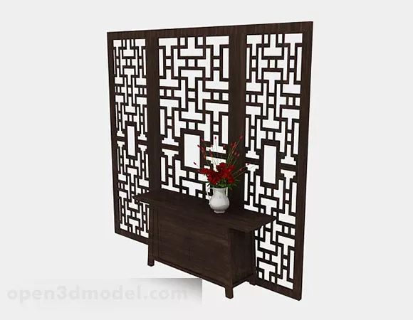 Chinese Screen Partition 3d model Chinese Screen Partition 3d model
