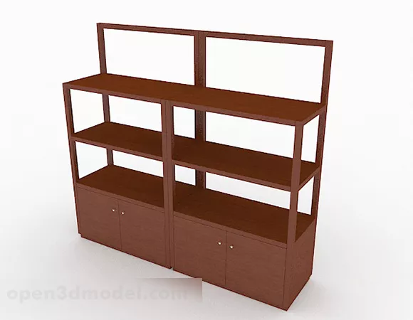 Chinese Simple Brown Display Cabinet 3d model Chinese Simple Brown Display Cabinet 3d model