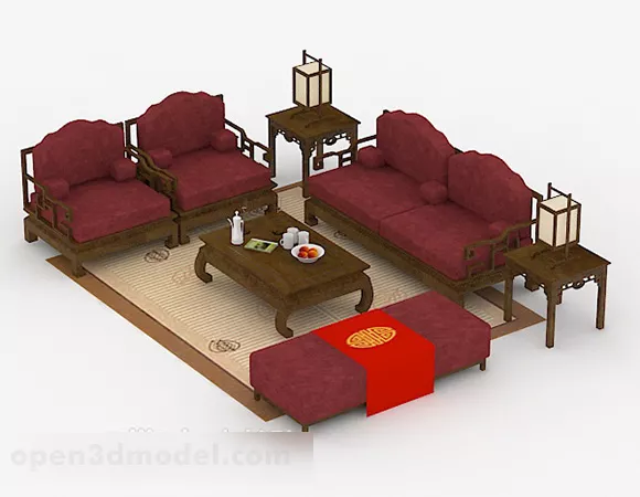 Chinese Style Atmospheric Sofa 3d model Chinese Style Atmospheric Sofa 3d model