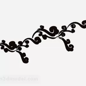 Chinese Auspicious Cloud Pattern Sculpture 3d model