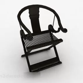 Chinese Style Black Home Chair 3d model