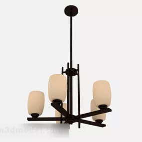 Chinese Brown Chandelier Decoration 3d model