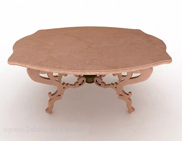 Chinese Style Brown Dining Table 3d model Chinese Style Brown Dining Table 3d model